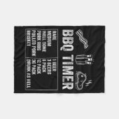 Funny Saying Bbq Timer Beer Grill Dad Barbecue Dri Fleecedecke (Vorderseite (Horizontal))