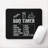 Funny Saying Bbq Timer Beer Grill Dad Barbecue Dri Mousepad (Mit Mouse)