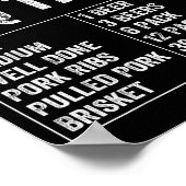 Funny Saying Bbq Timer Beer Grill Dad Barbecue Dri Poster (Ecke)