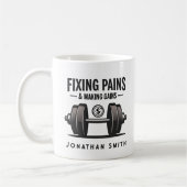 Funny Saying Black and White Physical Therapy Kaffeetasse (Links)
