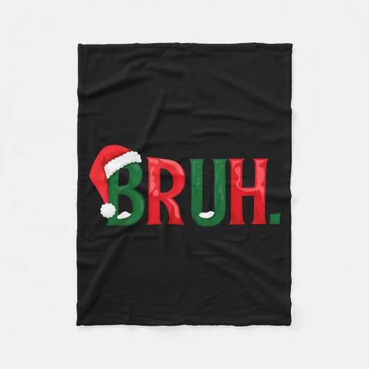 Funny Saying Bruh Meme Matching Teens Boys Men Chr Fleecedecke (Vorderseite)