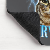 Funny Saying Cats Tummy Ache Survivor Cat Meme Hum Mousepad (Ecke)