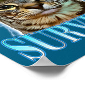 Funny Saying Cats Tummy Ache Survivor Cat Meme Hum Poster (Ecke)