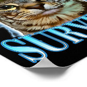 Funny Saying Cats Tummy Ache Survivor Cat Meme Hum Poster (Ecke)