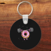 Funny Saying Donut Give Up Gym Weight Lifting Work Schlüsselanhänger (Vorderseite)
