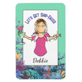 Funny Saying Female Cartoon Fun Tropical Cruise Magnet (Vertikal)