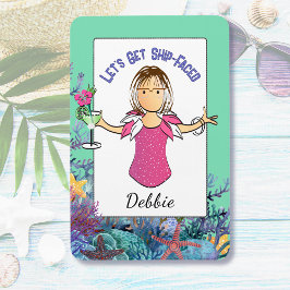 Funny Saying Female Cartoon Fun Tropical Cruise Magnet