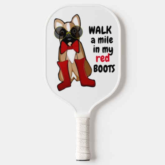 Funny Saying French Bulldog with Glasses Pickleball Schläger (Vorderseite)