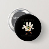 Funny Saying Groovy Elderly White Hipe  Button (Vorne & Hinten)