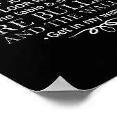 Funny Saying I'm Not Clumsy Sarcastic Women Men Bo Poster (Ecke)