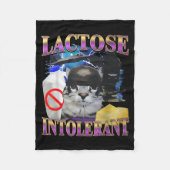 Funny Saying Lactose Intolerant Silly Cat Meme Cat Fleecedecke (Vorderseite)