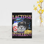Funny Saying Lactose Intolerant Silly Cat Meme Cat Karte (Gelbe Blume)