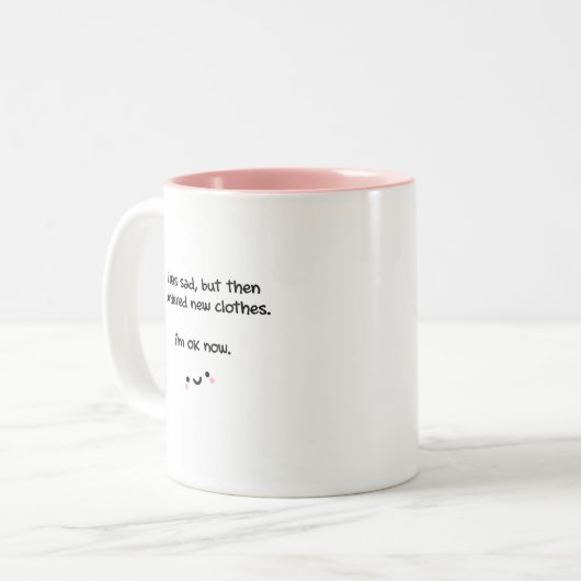 Funny Saying Modern Coworker Friend Shopping Quote Zweifarbige Tasse (Vorderseite Links)