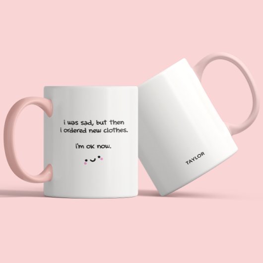 Funny Saying Modern Coworker Friend Shopping Quote Zweifarbige Tasse