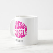 Funny Saying Modern Espresso Yourself Retro Name Kaffeetasse (Vorderseite Links)