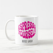 Funny Saying Modern Espresso Yourself Retro Name Kaffeetasse (Links)