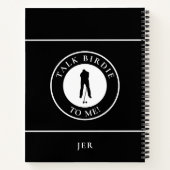 Funny Saying Monogram Golf Log Game Day Progress Notizblock (Rückseite)