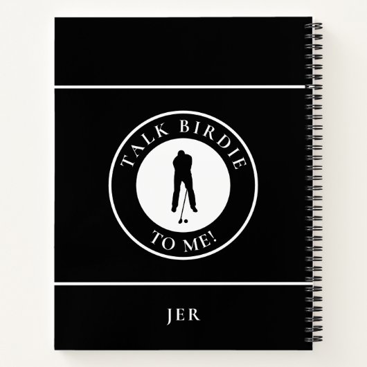 Funny Saying Monogram Golf Log Game Day Progress  Notizblock (Rückseite)