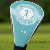 Funny Saying Personalized Monogram Initials Teal Golf Headcover