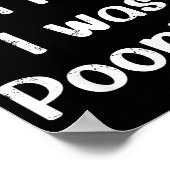 Funny Saying Retro Sorry I'm Late I Was Ong  Poster (Ecke)