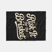 Funny Saying Risk It For The Brisket Bbq Joke Wome Fleecedecke (Vorderseite (Horizontal))