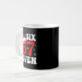 Funny Saying Six Seven Christmas 67 Meme Xmas Boys Kaffeetasse (Vorderseite Links)