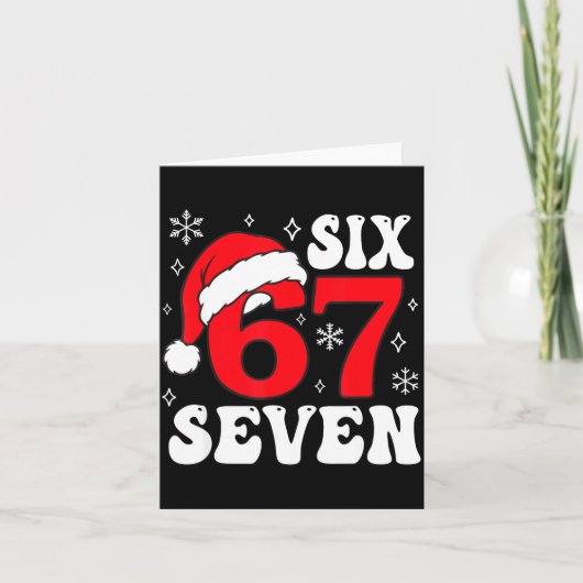 Funny Saying Six Seven Christmas 67 Meme Xmas Boys Karte (Vorderseite)