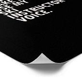 Funny Saying Ski Instructor Skiing Tee Shirt  Poster (Ecke)