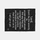 Funny Sayings S - New Serenity Jail Prayer Fleecedecke (Vorderseite (Horizontal))