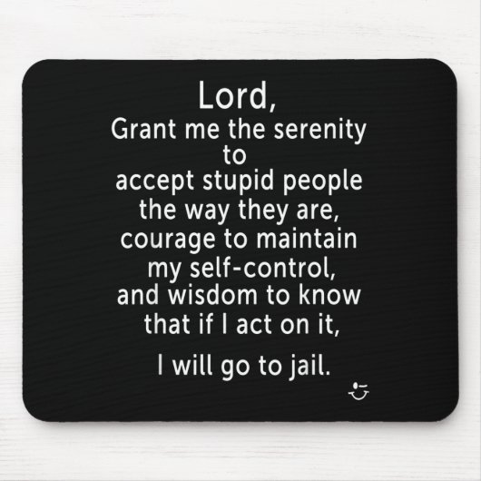 Funny Sayings S - New Serenity Jail Prayer  Mousepad (Vorne)
