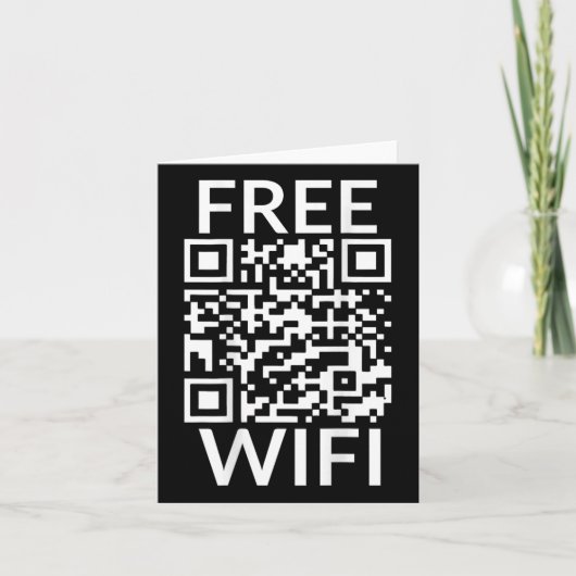 Funny Scan Free Wifi Trump tanzt Prank Qr Präsiden Karte (Vorderseite)