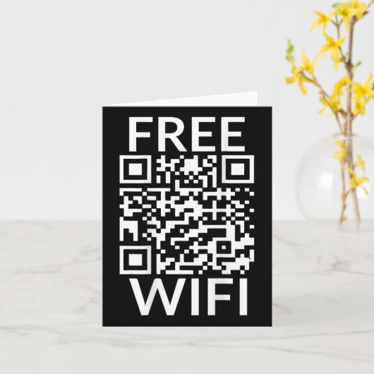 Funny Scan Free Wifi Trump tanzt Prank Qr Präsiden Karte (Gelbe Blume)