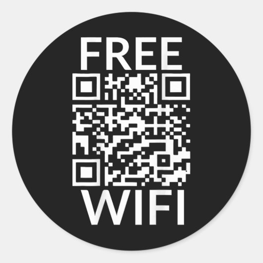 Funny Scan Free Wifi Trump tanzt Prank Qr Präsiden Runder Aufkleber (Vorderseite)