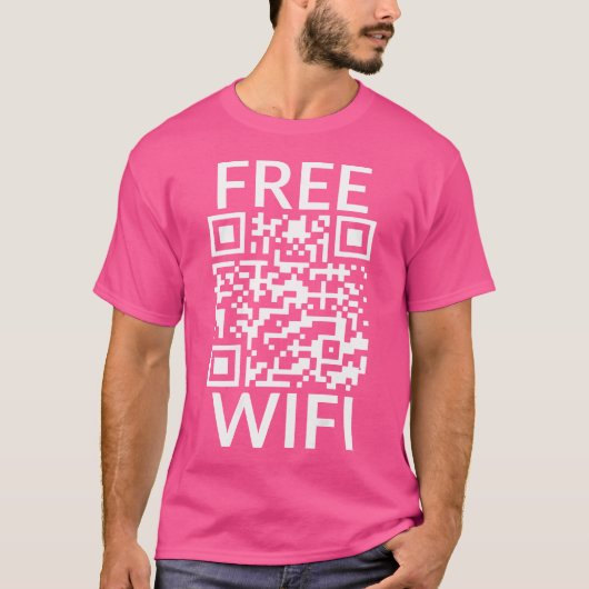 Funny Scan Free Wifi Trump tanzt Prank Qr Präsiden T-Shirt (Vorderseite)