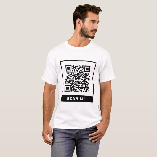 Funny Scan Me QR-T-Shirt-Code T-Shirt (Vorne ganz)
