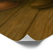 Funny Scarecrow Bathroom Print, Rustic Toilet Poster (Ecke)