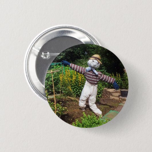 Funny scarecrow button (Vorne & Hinten)