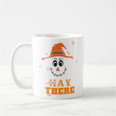 Funny Scarecrow Face Herbstlaubs Halloween Kaffeetasse (Links)