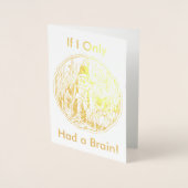 Funny Scarecrow Individuellen Namen Happy Hallowee Folienkarte (Vorderseite)