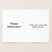 Funny Scarecrow Individuellen Namen Happy Hallowee Folienkarte (Innenseite)