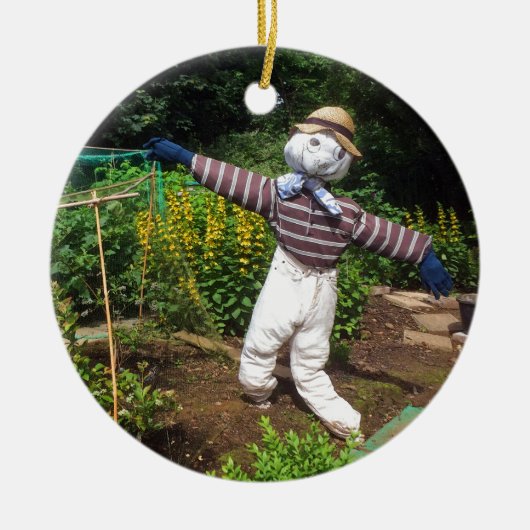 Funny scarecrow keramik ornament (Vorne)