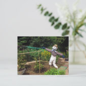 Funny scarecrow postkarte (Stehend Vorderseite)