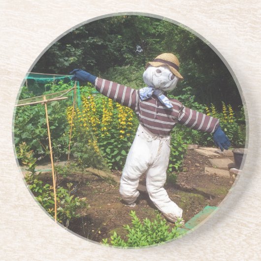 Funny scarecrow sandstein untersetzer (Vorne)