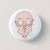 Funny scared cartoon face button (Vorderseite)