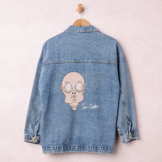 Funny scared cartoon face jeansjacke (Hangar)