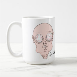 Funny scared cartoon face kaffeetasse