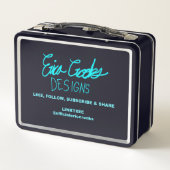 Funny scared cartoon face metall brotdose (Rückseite)