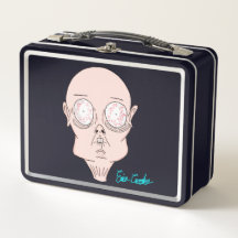 Funny scared cartoon face