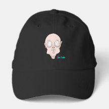 Funny scared cartoon face