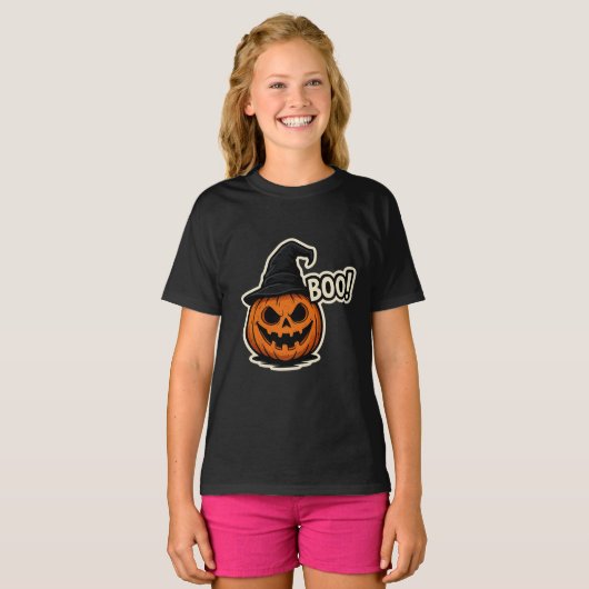 Funny & Scary Halloween Sticker  T-Shirt (Vorne ganz)